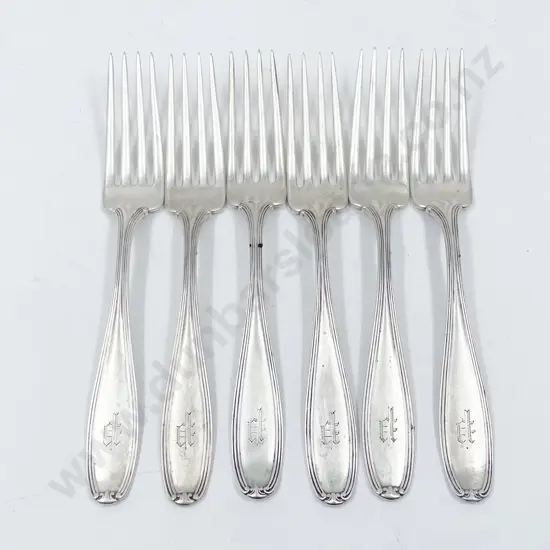 Set of Six Sterling Table Forks