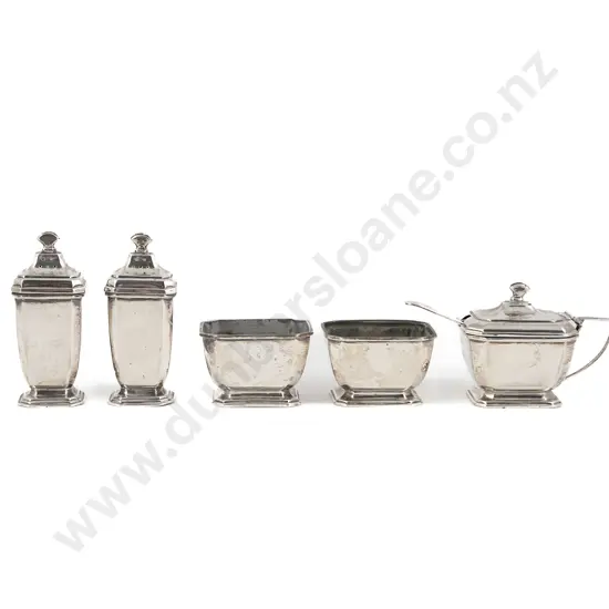 Geo V S/S 6 Piece Cruet Set
