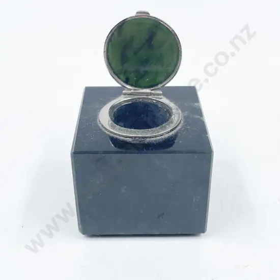 Greenstone Cube Inkwell