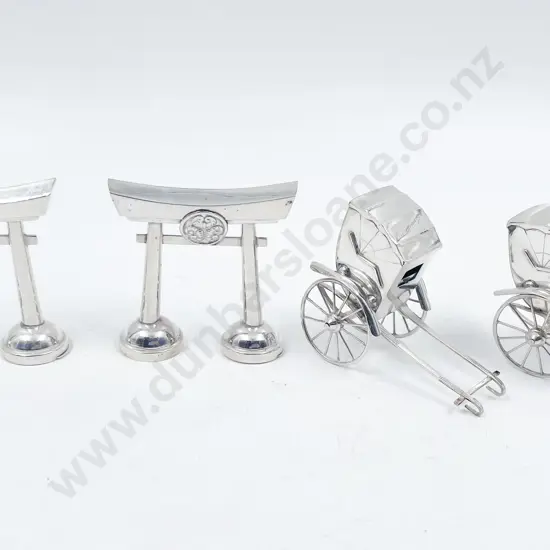 Japanese .950 Sterling Two Condiment Sets