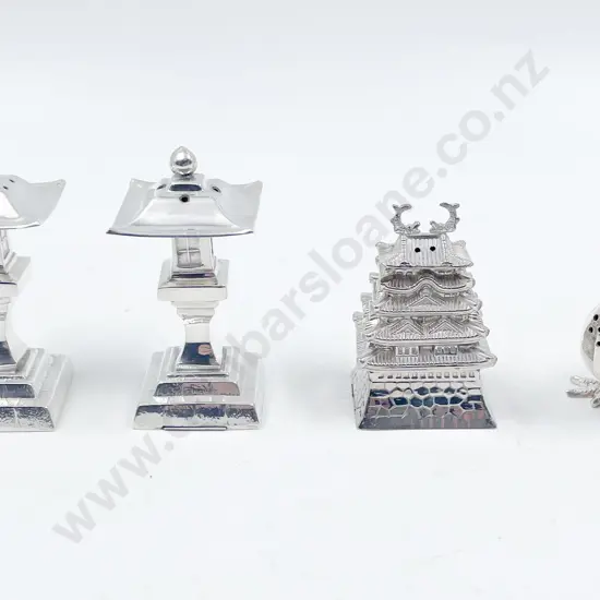 Japanese .950 Sterling Two Condiment Sets
