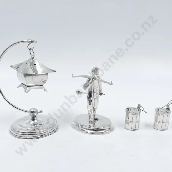 Japanese .950 Sterling Two Condiment Sets