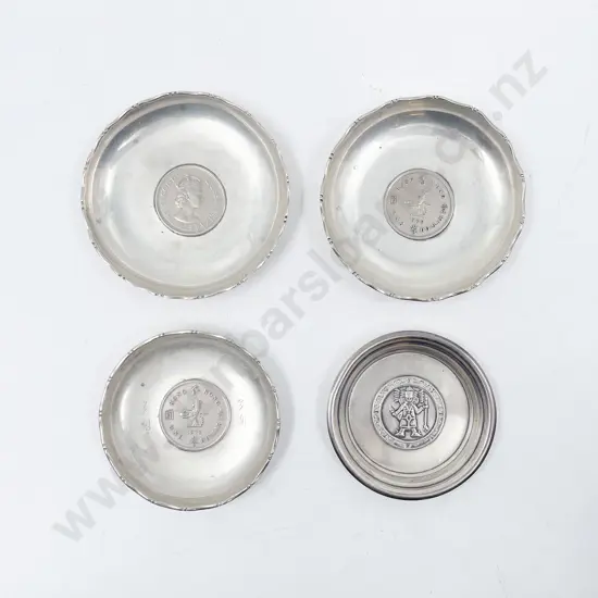 Four Sterling Coin Dishes approx 130g
