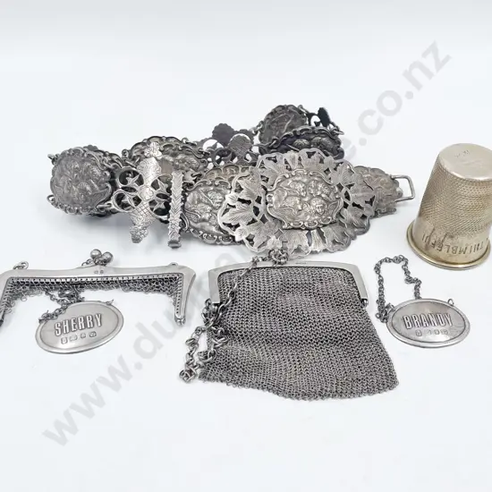 Art Deco .800 Silver Mesh Evening Purse