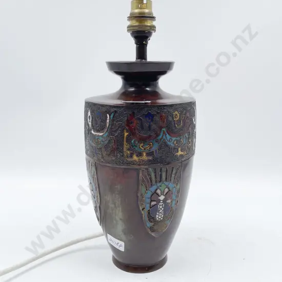 Bronze Cloisonne Enamelled Table Lamp