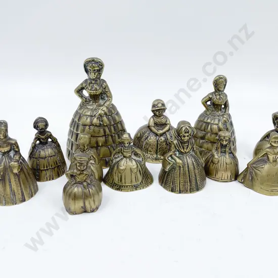 Collection of Twelve Dutch Brass Bells