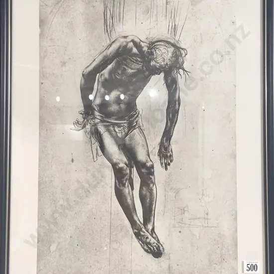 Zincotipia Moderna Firenze after Pietro Annigoni - Studio Per Cristo Deposto