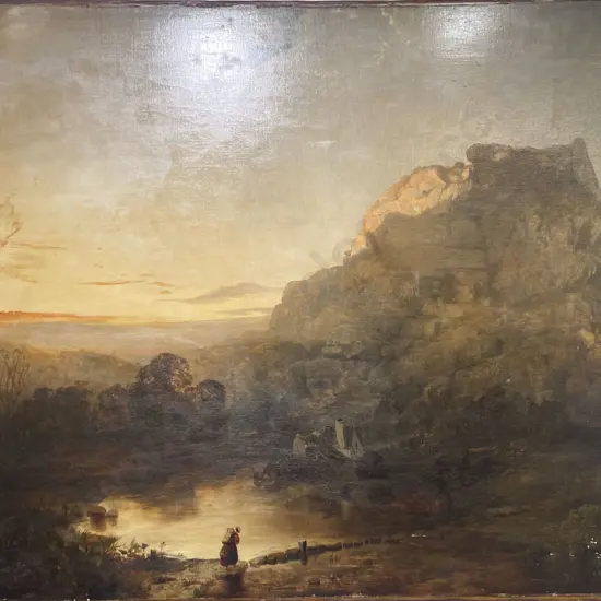 Antique Landscape - Oil on Canvas