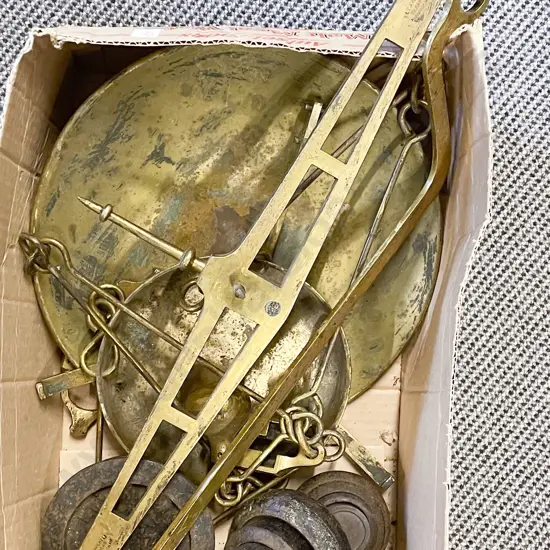 Cast Iron Weights & Brass Beam Balance Scale Parts