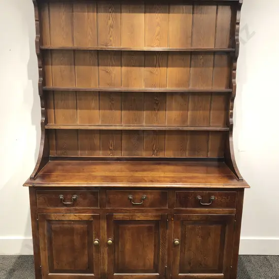 Small Proportion Geo III Style Oak Welsh Dresser