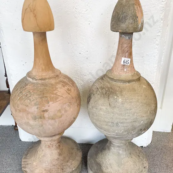 Pair of Kauri Architectural Finials