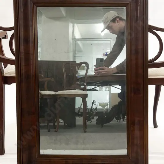 C19th Beidermeier Mahogany Framed Wall Mirror