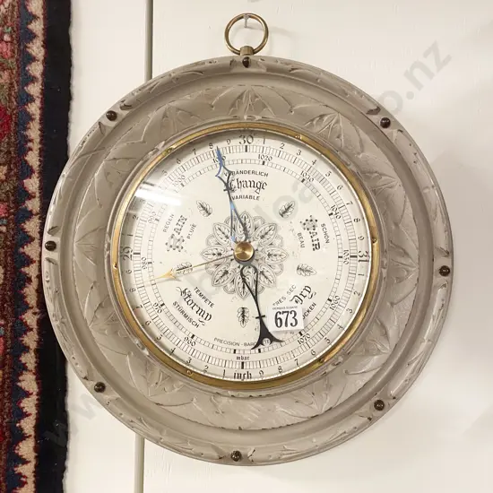 Late C19th Balloon Dial Barometer