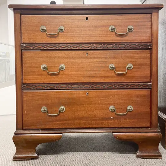 Edw Small Proportion Three Drawer Dressing Chest