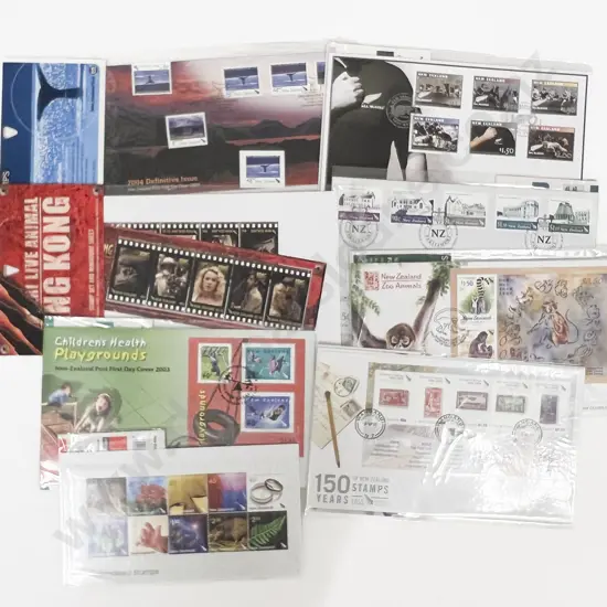 NZ C2003-2006 Assorted FDC Unaddressed Packs and Matching Loose Stamps