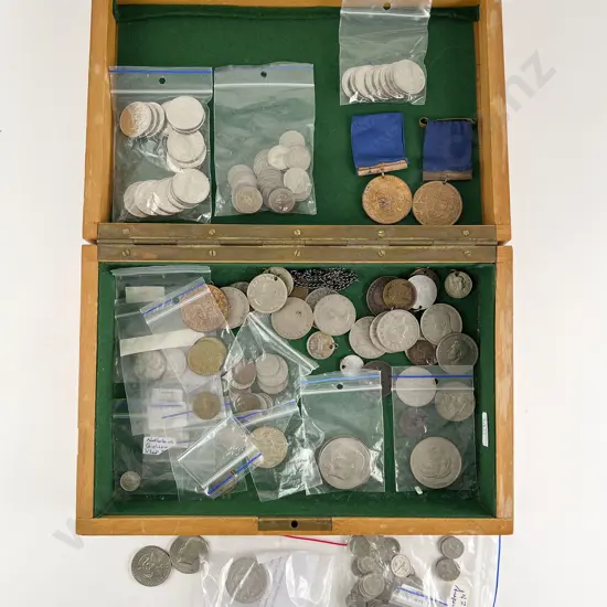 Qty NZ and World Vintage Coinage Commemoratives Tokens