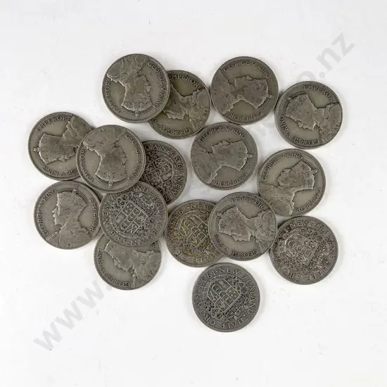 NZ Various Date Half Crowns x16
