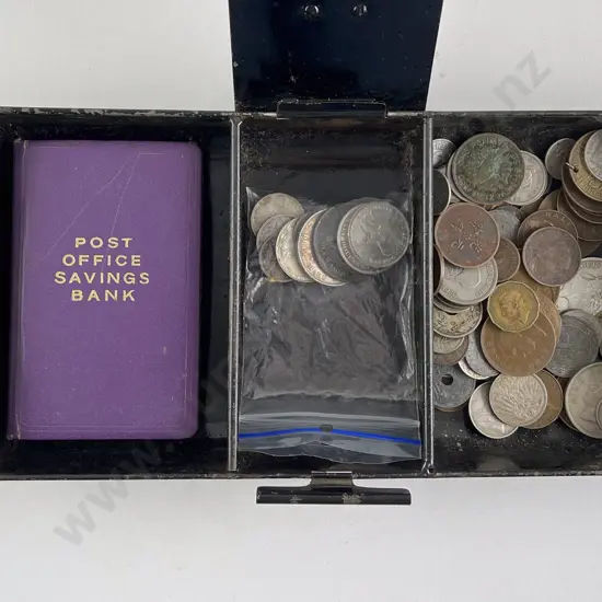 Small Qty NZ and World Vintage Pocket Change Coinage and POSB Money Box
