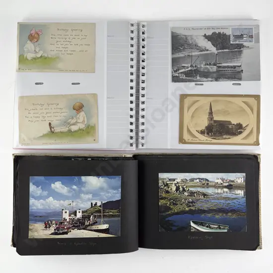 Album Mixed Vintage and Modern NZ Post Cards and UK Album