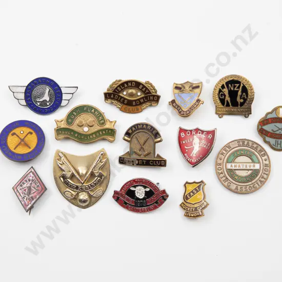 Collection Enamelled NZ & Australian Various Sports Badges