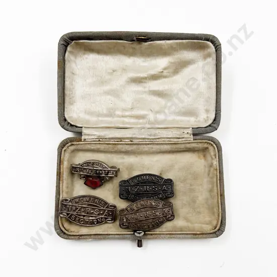 Three NZRSA Women's Section Badges and RSA Badge