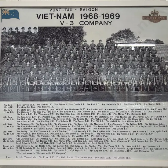 Framed Print Vung-Tau Saigon Vietnam 1968-1968 V-3 Company