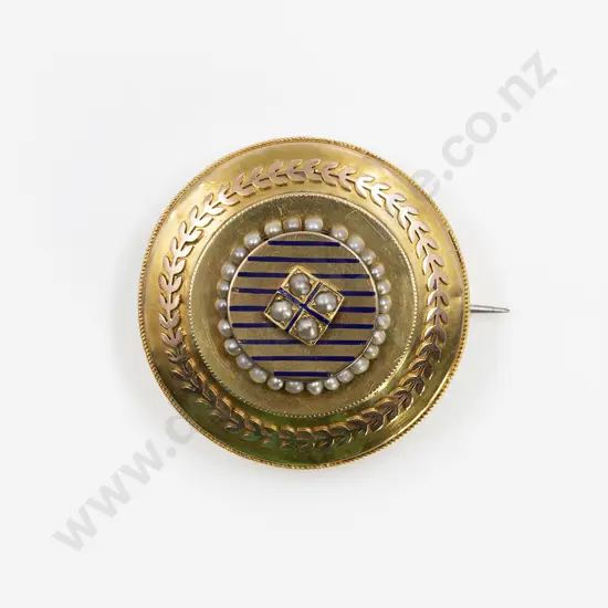 Victorian 15ct Circular Target Brooch
