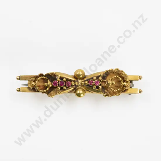 Victorian 9ct Fancy Double Bar Brooch