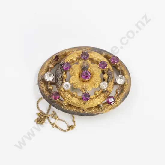 Victorian 15ct Target Brooch