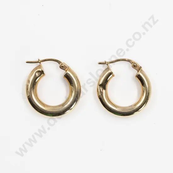 Pair 9ct 'Huggie' Hoop Earrings