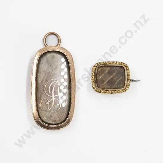 Georgian Gold (9ct) Hair Memorial Brooch/Pendant
