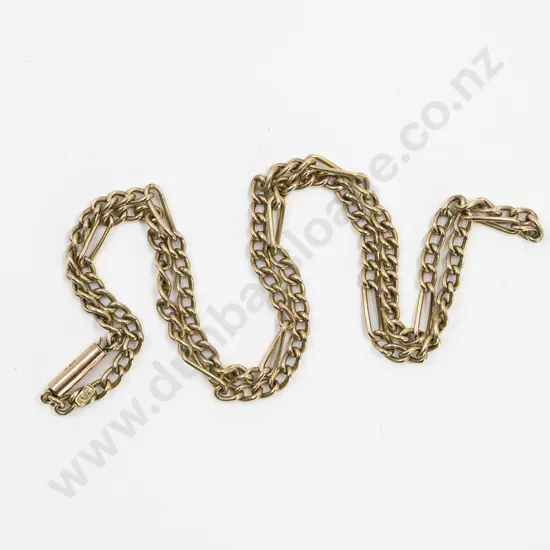 9ct Mixed Curb Link Neck Chain