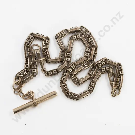 Victorian 9ct 2pce Fancy Link Albert Chain