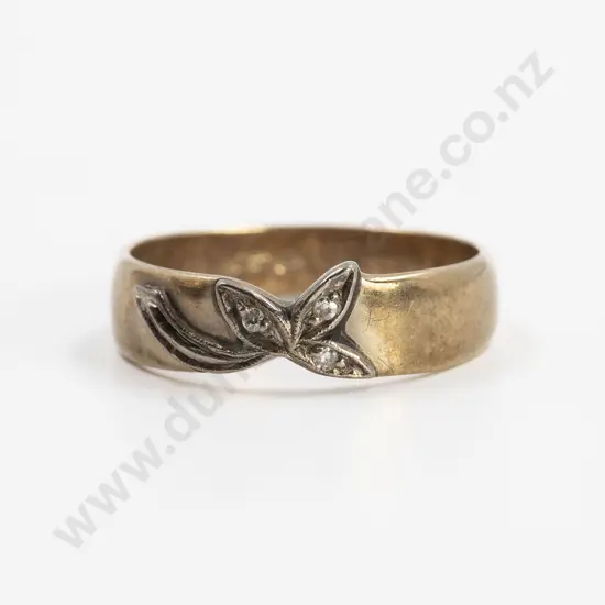 9ct Three Stone Single Cut Diamond Eternity Band