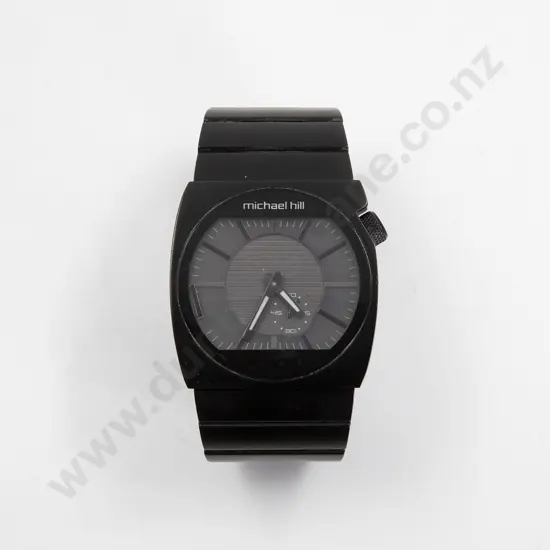 Michael Hill Gents Blacken Stainless Steel Dress Watch