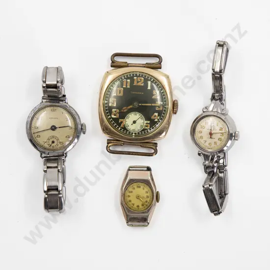 Early C20th Gold Plate Cased Unicorn Gents Wrist Watch