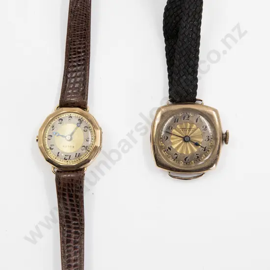 Two Vintage 9ct Cased Rolex Manual Wind Ladies Wrist Watches