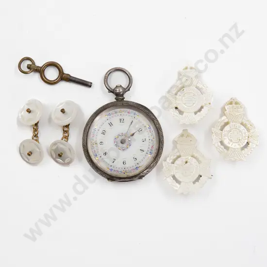 S/S Open Face Key Wind Small Pocket Watch