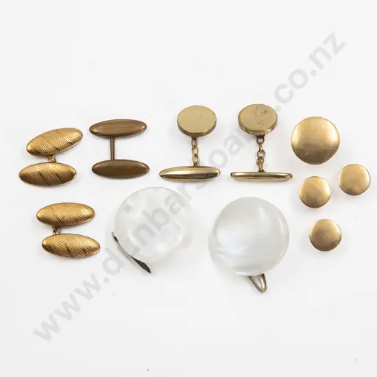 Four Victorian 9ct Skirt Studs