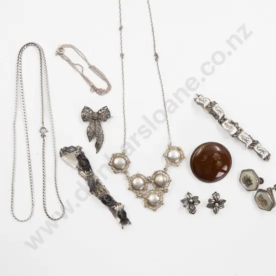 Collection Assorted Vintage Silver Jewellery