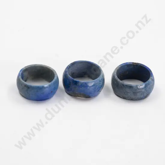 Three Lapis Lazuli Band Rings