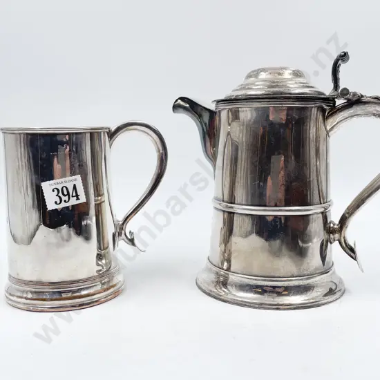 C19th S/P Tankard & Tankard Jug