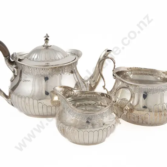 Vict S/S 3 Piece Batchelors Teaset