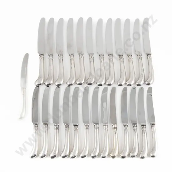 Set Of 12 Large & 14 Small Knives With S/S Pistol Grips