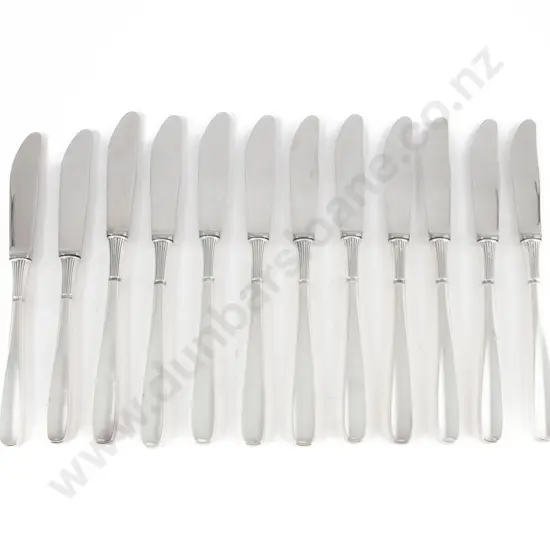 Set Of 10 Large & 2 Smaller S/S Handled Danish Knives