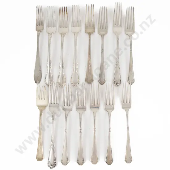 15 Various S/S Dessert Forks