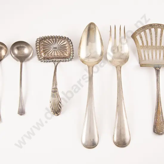 Pair Dutch Silver Salad Servers