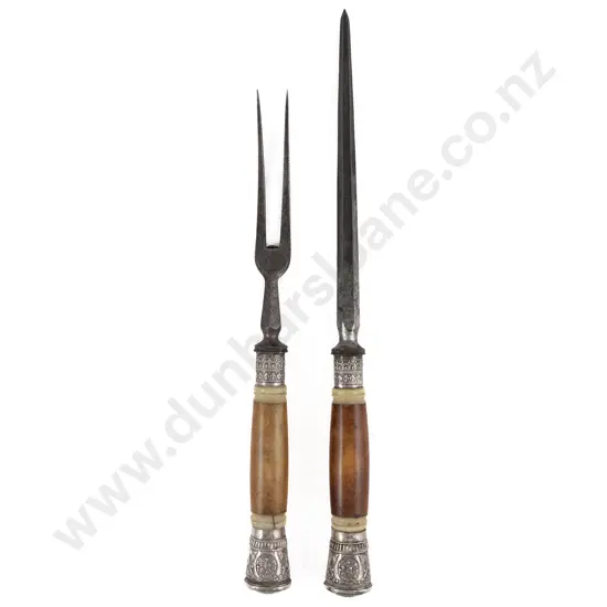 C19th Two Piece Carving Set