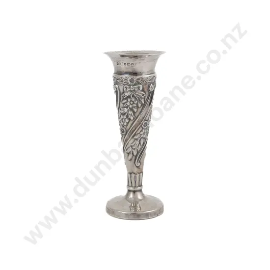 Small Late Vict S/S Specimen Vase