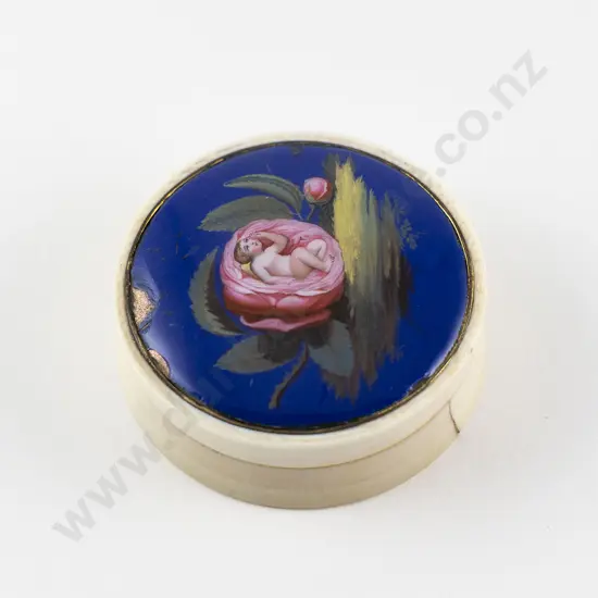 Late C18th/19th Ivory and Enamel Vanity Box